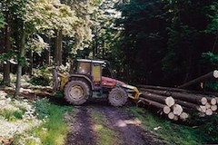 Lesni prace traktor